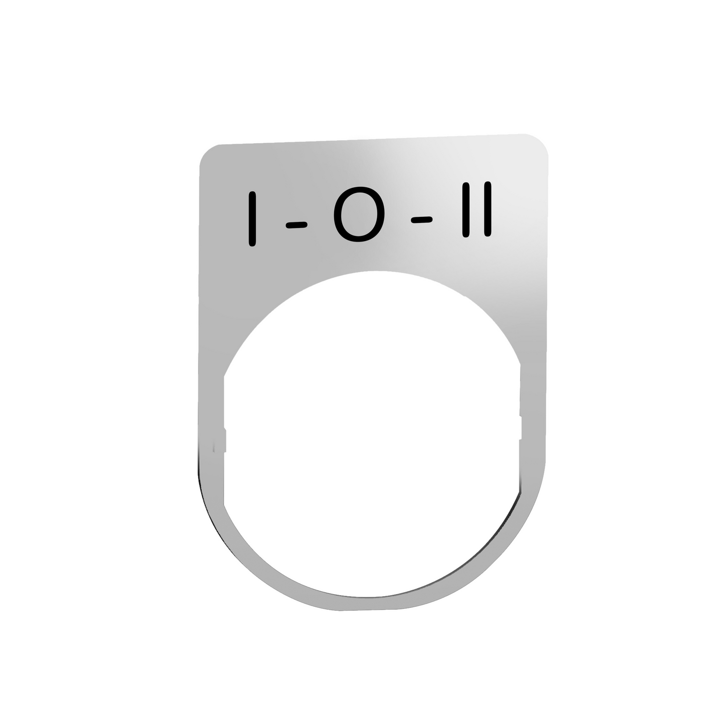 Schneider Electric-ZBYM2186-Harmony - étiquette plate - 30x40 - métallique - texte I-O-II noir
