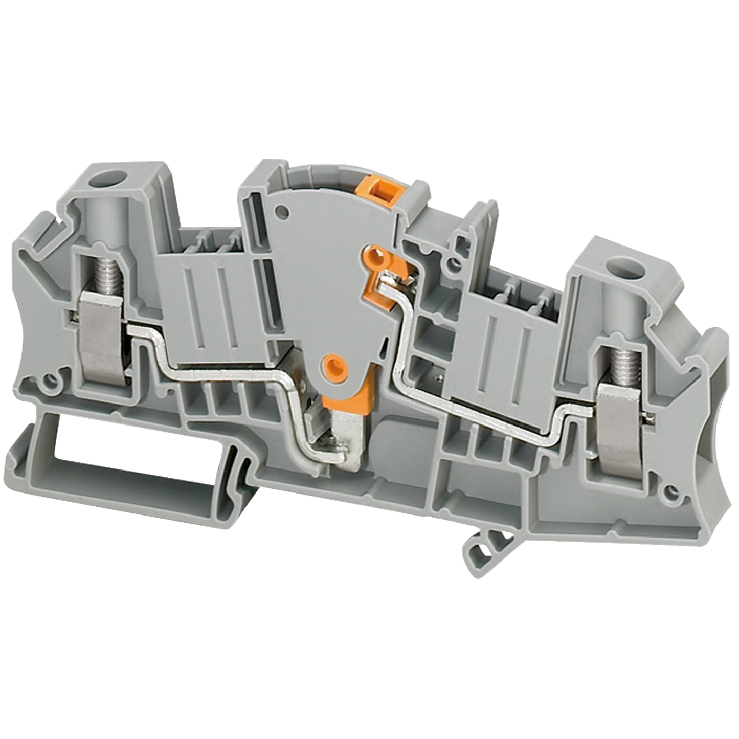 Schneider Electric-NSYTRV62TTD-Borne à vis - sectionnable pour essais - 2 points - 6mm² - 30A - gris