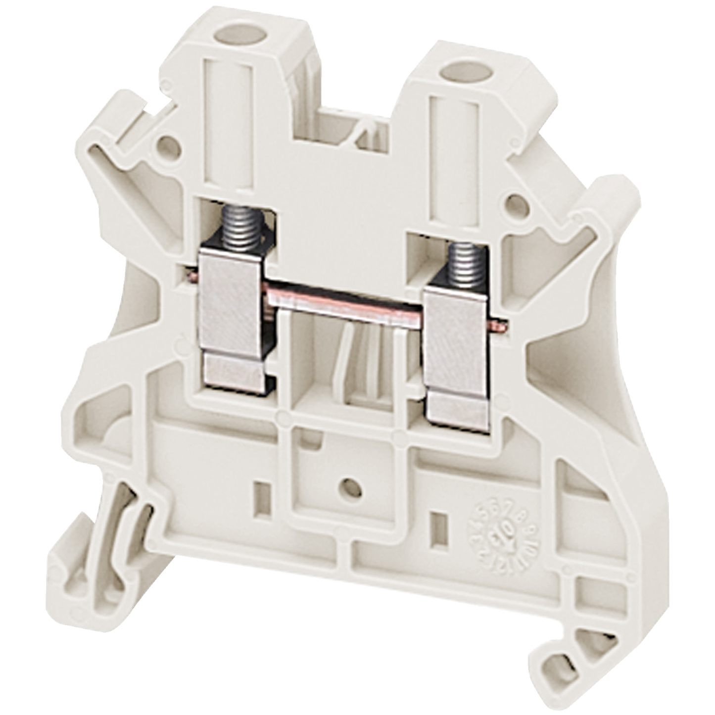 Schneider Electric-NSYTRV42WH-Borne à vis - passant - 2 points - 4mm² - blanc