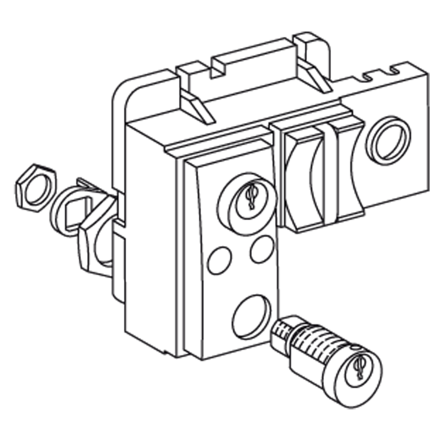 Schneider Electric-48547-ComPact NS - Verrouillage position ouvert Pprofalux 2 serrures profils indiff