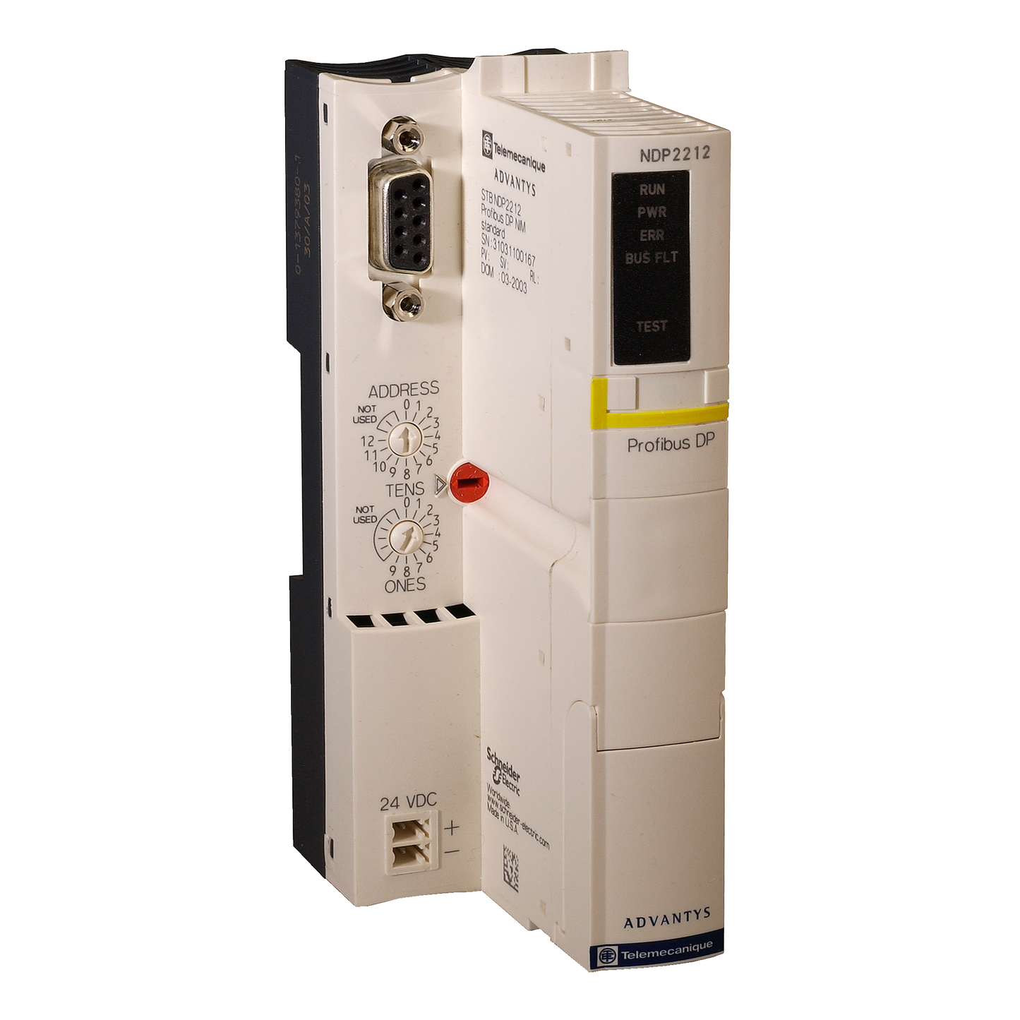 Schneider Electric-STBNDP2212-Advantys STB - module d'interface réseau standard - Profibus DP - 9,6kbit/s