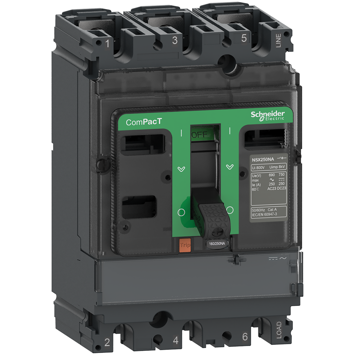 Schneider Electric-C163160S-ComPacT NSX160NA - Interrupteur-Sectionneur - 160A - 3P - montage fixe
