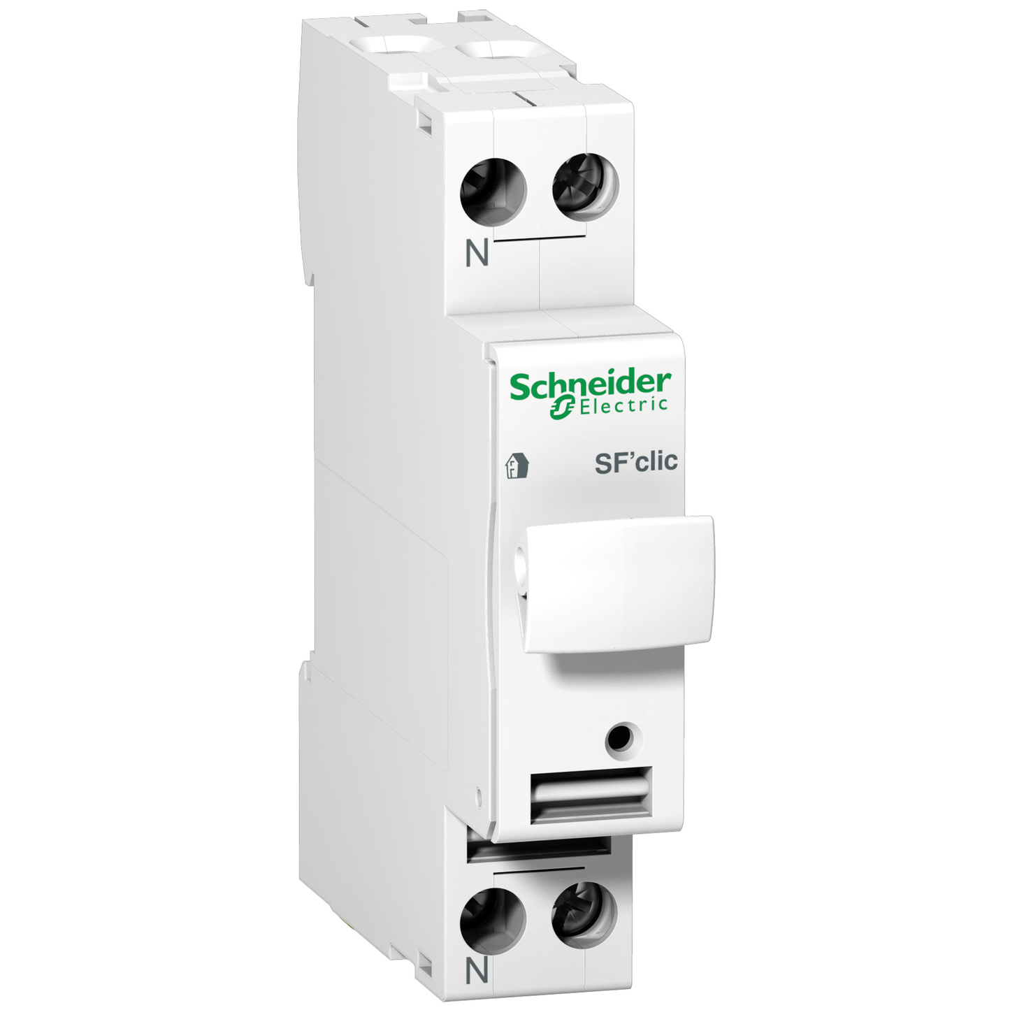 Schneider Electric-15624-Resi9 SF - sectionneur fusible modulaire - 1P+N - 32A - pour fusible 10,3x38 mm