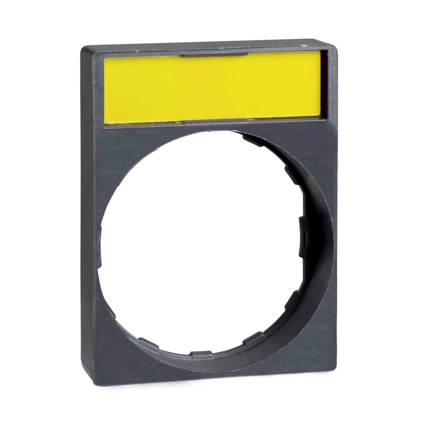 Schneider Electric-ZBY4H101-Harmony - porte étiquette affleurant 30x40 + étiquette 8x27 fond blanc-jaune