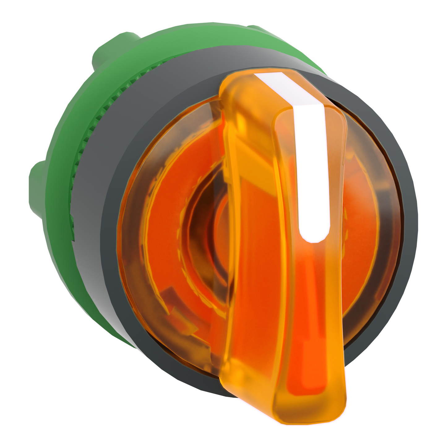 Schneider Electric-ZB5AK1353-Harmony XB5 - tête bouton à manette lumineux - Ø22 - 3 pos fix - orange