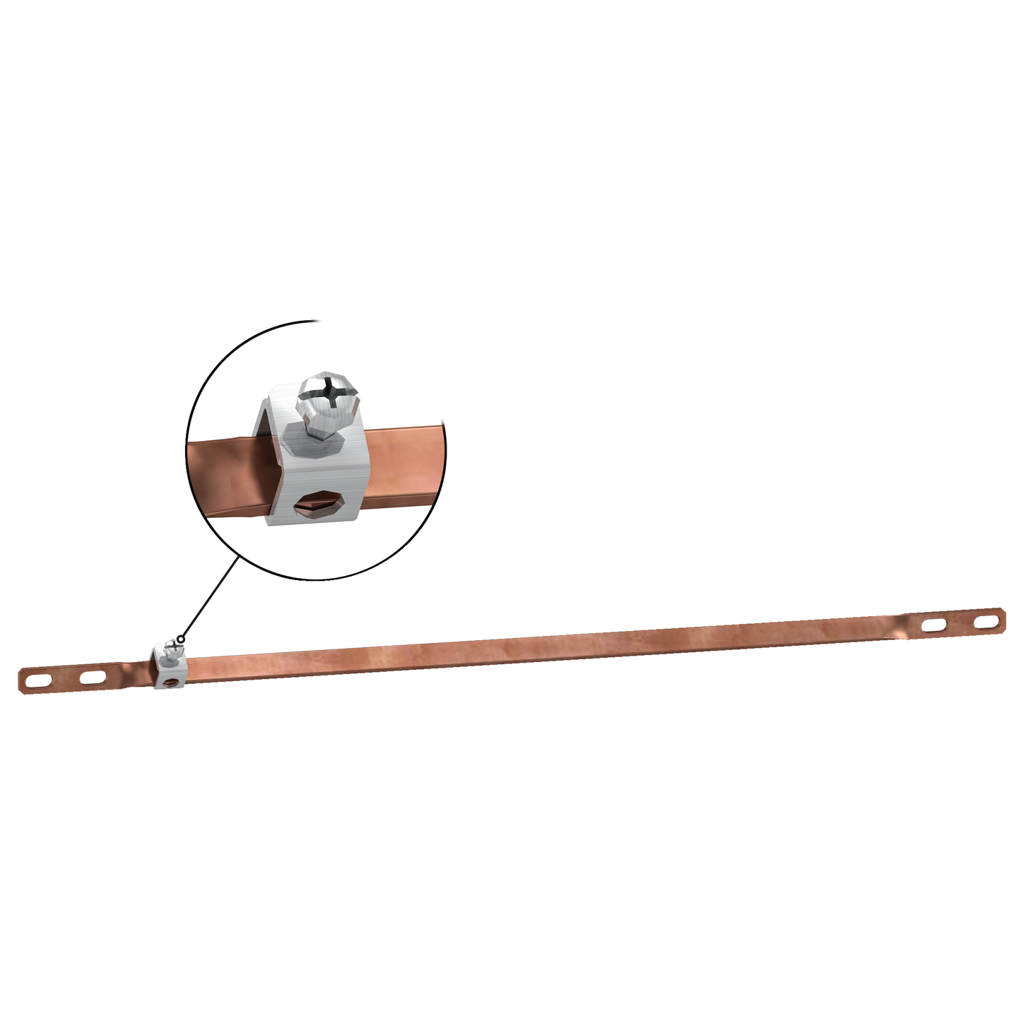 Schneider Electric-LVS04201-Linergy TB - Barre de terre (nue) pour connecteur direct 12 x 3 mm