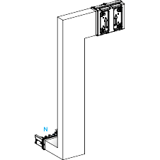 Schneider Electric-KSA250DMBK41A-Canalis KSA - coude multiple 250A - vers bas & droite - A&C =250mm - B=250-750