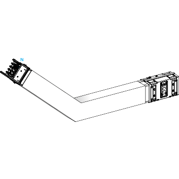 Schneider Electric-KSA1000DLE43B-Canalis KSA - Coude spé. vert. 1000A - vers haut 95° à 175° - côtés 300 à 800mm