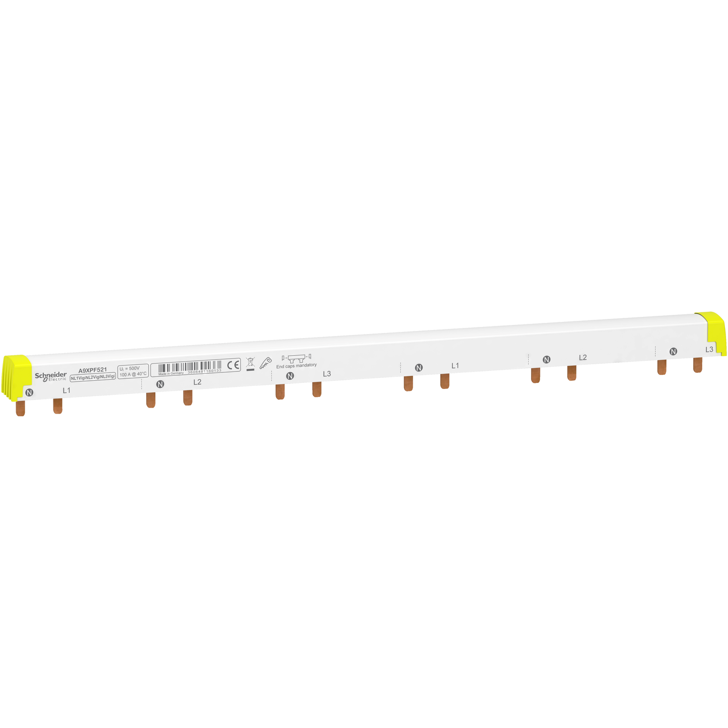 Schneider Electric-A9XPF521-Acti9 iC60 - peigne à dents - 100A - pour iC60 + Vigi 25A - 21 modules de 18mm