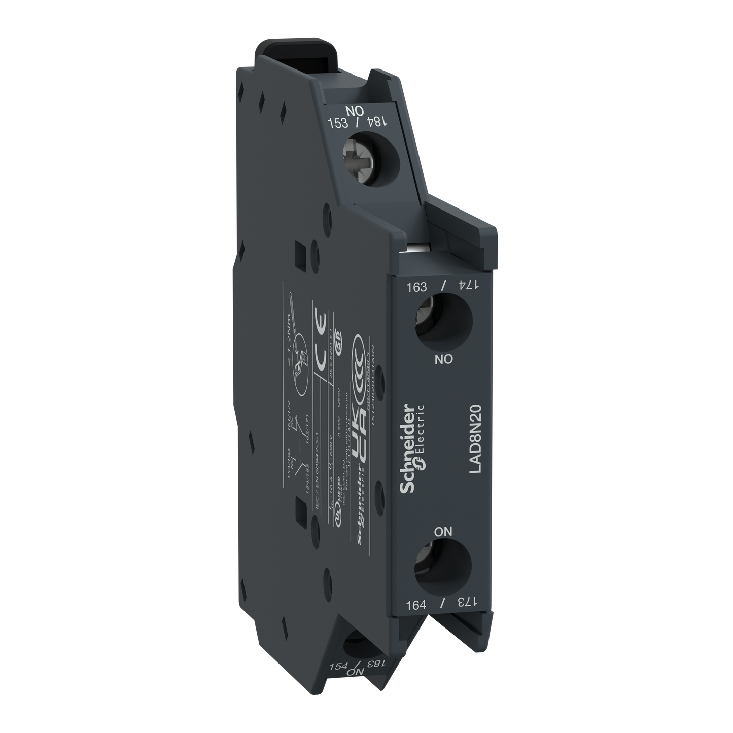 Schneider Electric-LAD8N20-TeSys D - bloc contacts auxiliaires latéraux 2F - bornes vis-étriers