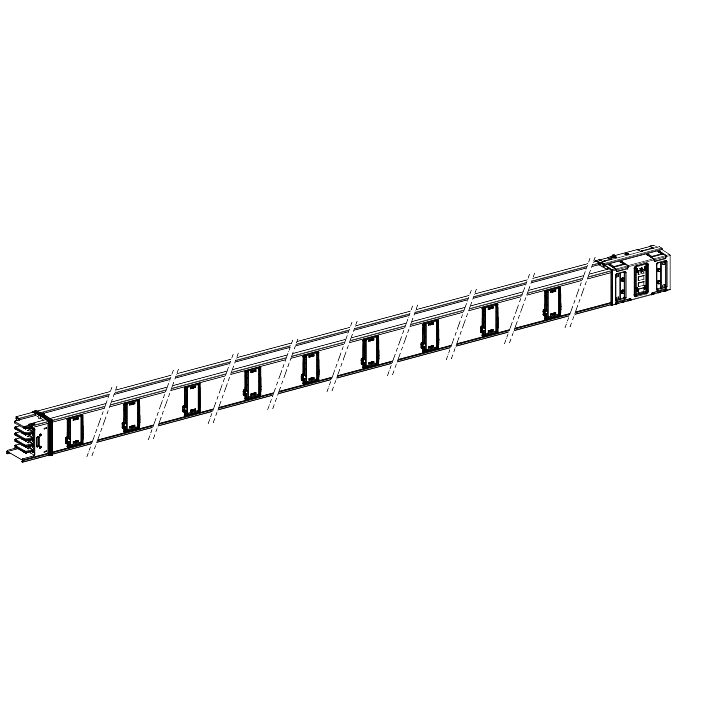 Schneider Electric-KSA500ED45018-Canalis KSA - tronçon droit 500A - 5m - 18 sorties de dérivation