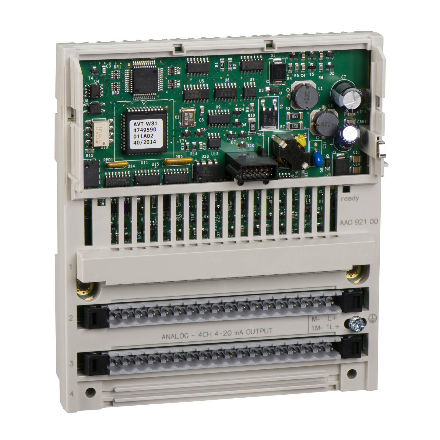 Schneider Electric-170AAO92100-Modicon Momentum - sortie analogique distribuée - 4 sorties - 4..20mA