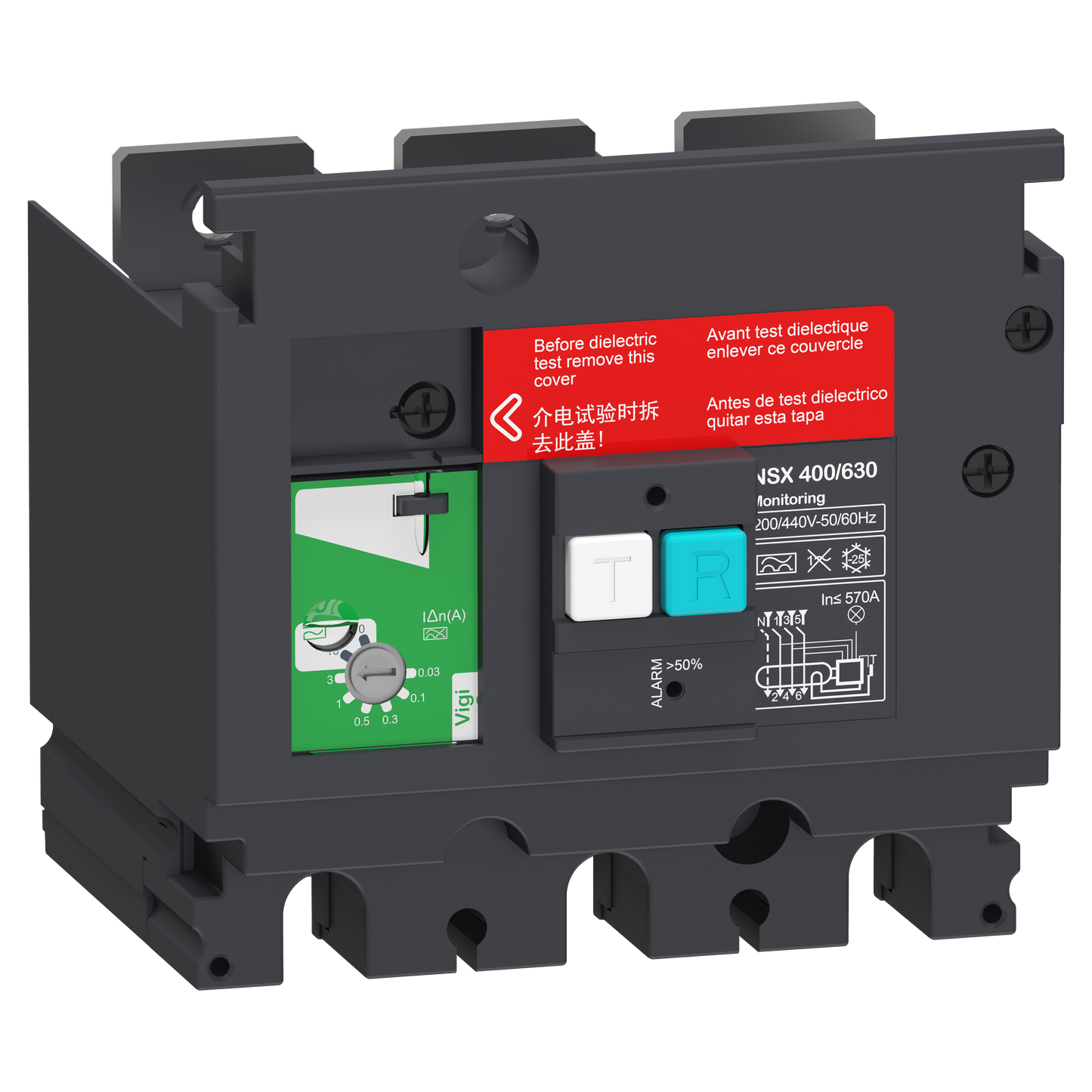 Schneider Electric-LV432469-box of 3 * NSX630 Bloc Vigi Alarme 3P