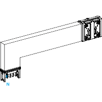 Schneider Electric-KSA400DLF42A-Canalis KSA - coude spécial 400A montage vers bas - A=250-750mm-B=250mm