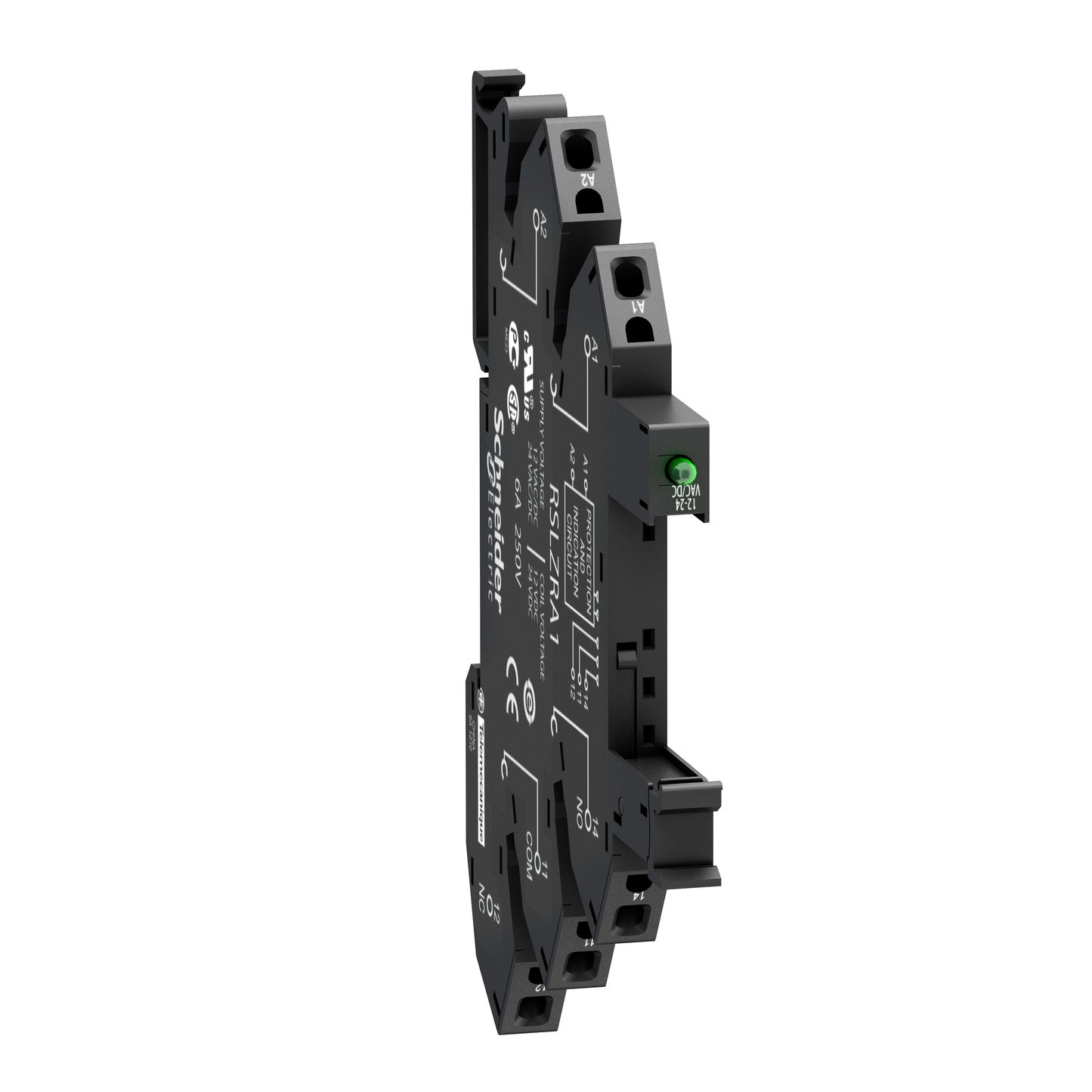 Schneider Electric-RSLZRA4-Harmony Relay RSL - embase - DEL + protect - 230VACDC - racc ressort