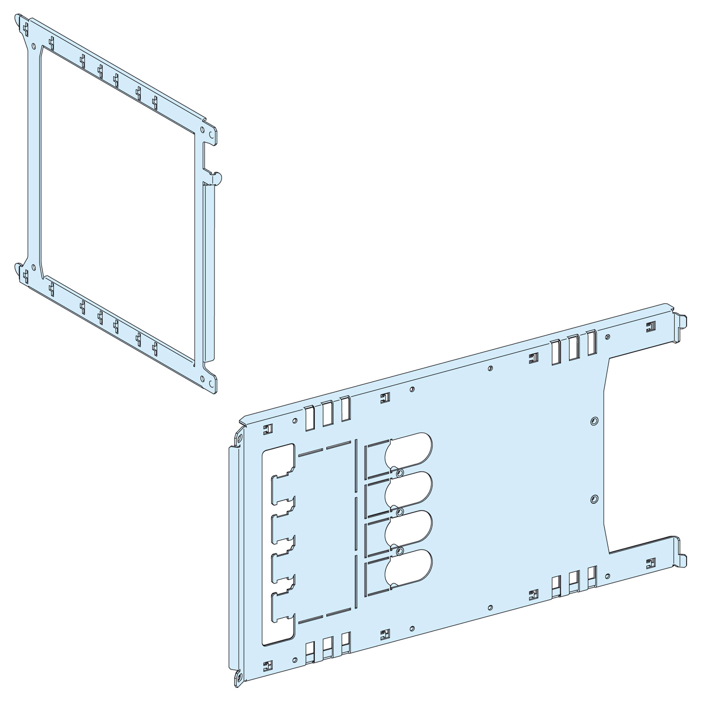 Schneider Electric-LVS03462-PrismaSeT P - Platine NSX630 - débro. châssis-3P4P-horiz.-Tte Cde-L650