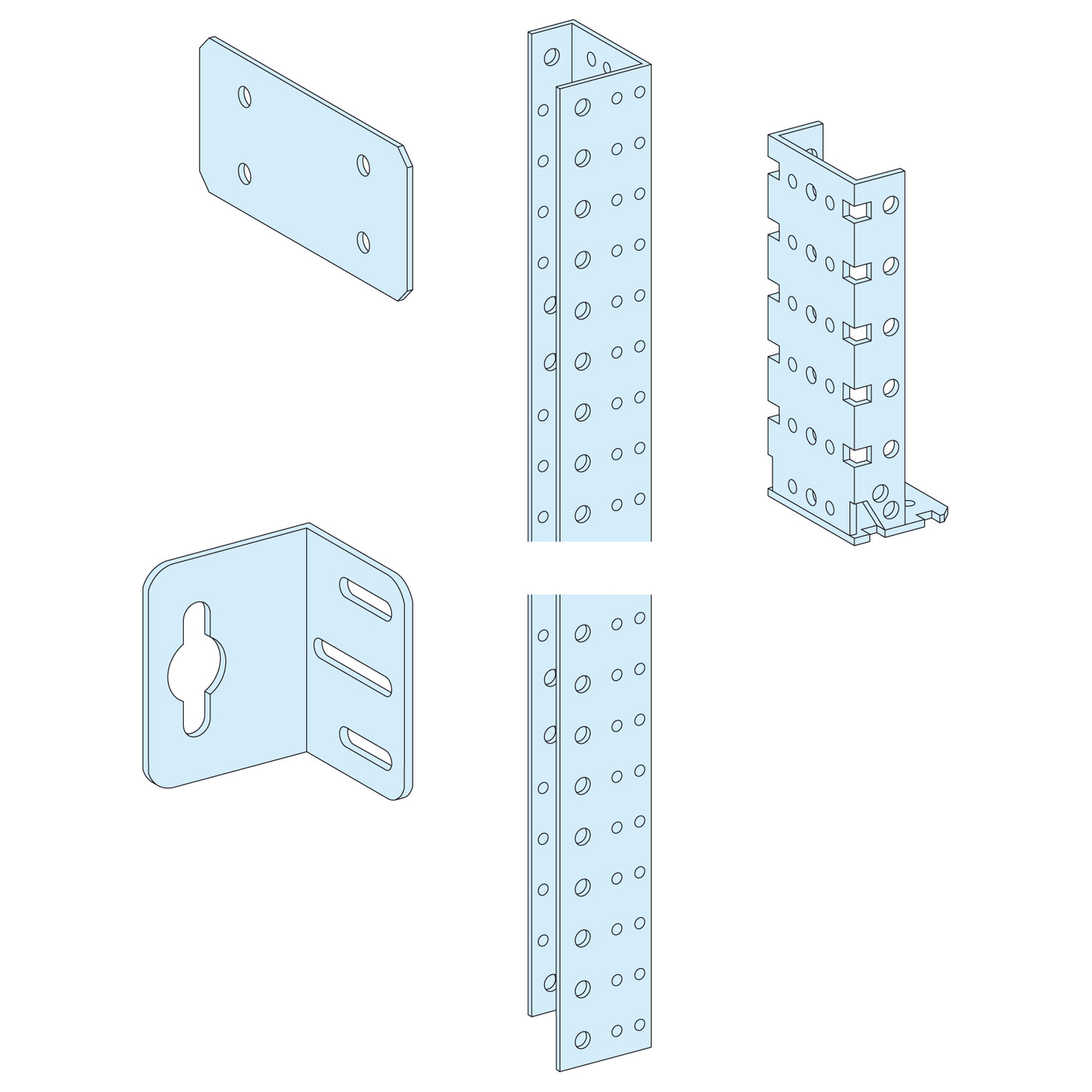Schneider Electric-LVS08391-PrismaSeT G - Montant fixation mural coffrets
