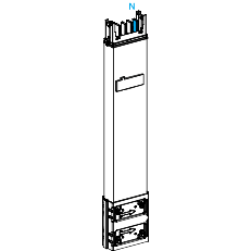 Schneider Electric-KSA250ED4081-Canalis KSA - élément droit pied de colonne 250A - 0,8 m - 1 fenêtre