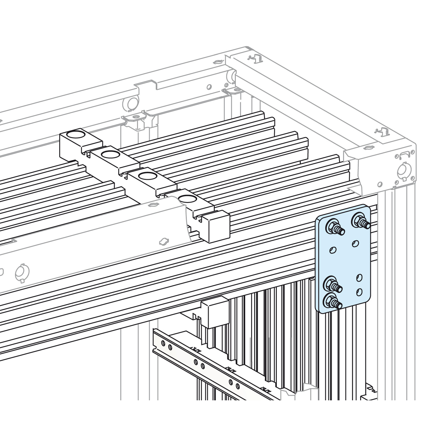 Schneider Electric-LVS04605-Linergy LGYE - Liaison longue JdB Vert./JdB Horiz. 2000-2500A - avec visserie