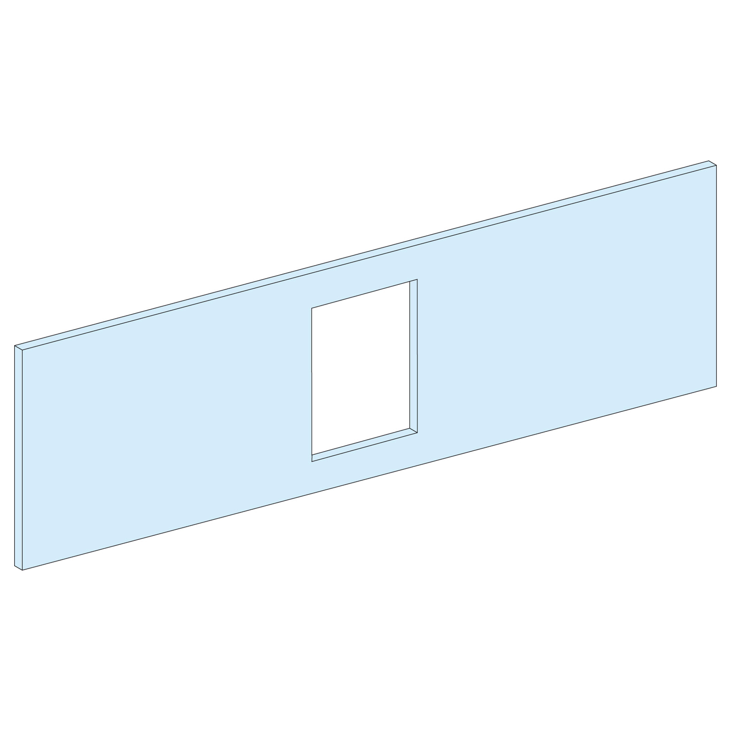 Schneider Electric-LVS03617-PrismaSeT P - Plastron INS-INV250 - 4M-L650-fixe-horizontal-Cde rotative