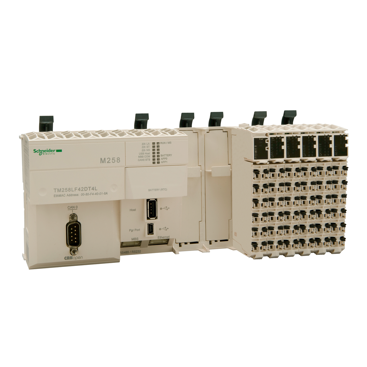 Schneider Electric-TM258LF42DT4L-Modicon M258 - M258 ctrl eth can sl 2pci