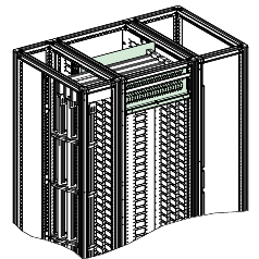 Schneider Electric-NSYHPF2B3M85-PanelSeT Accessoires - Cloisonnement jeu de barres horiz. - Forme 2b - 600x500mm