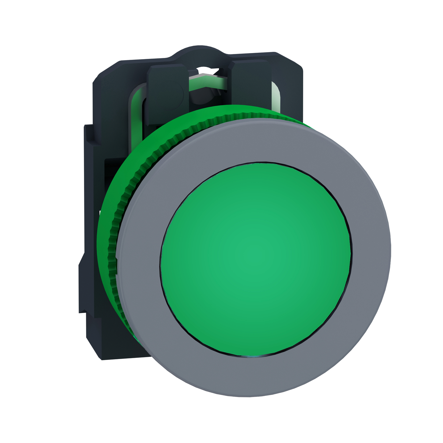 Schneider Electric-XB5FVM3C0-Harmony XB5 - voyant lumineux DEL - Ø22 - col flush grise - vert - 230V - vis