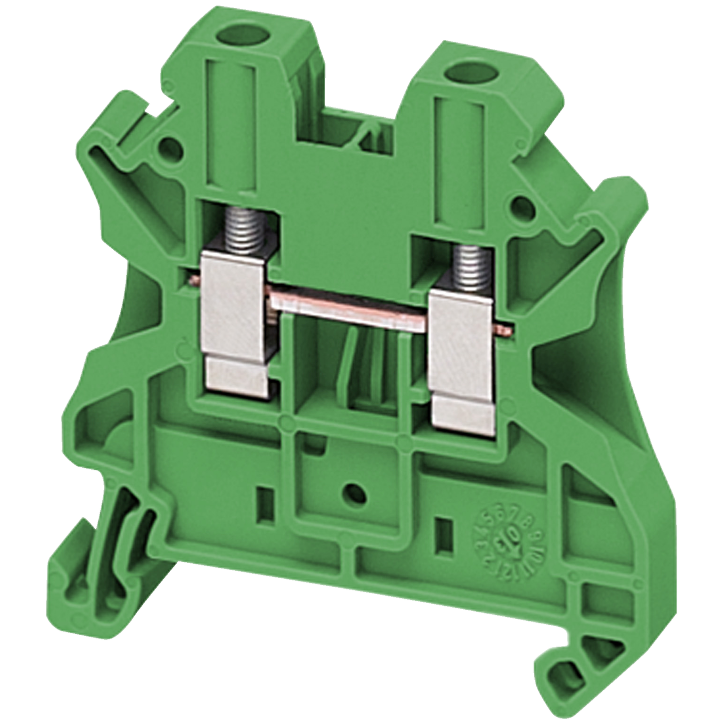 Schneider Electric-NSYTRV42GN-Borne à vis - passant - 2 points - 4mm² - vert