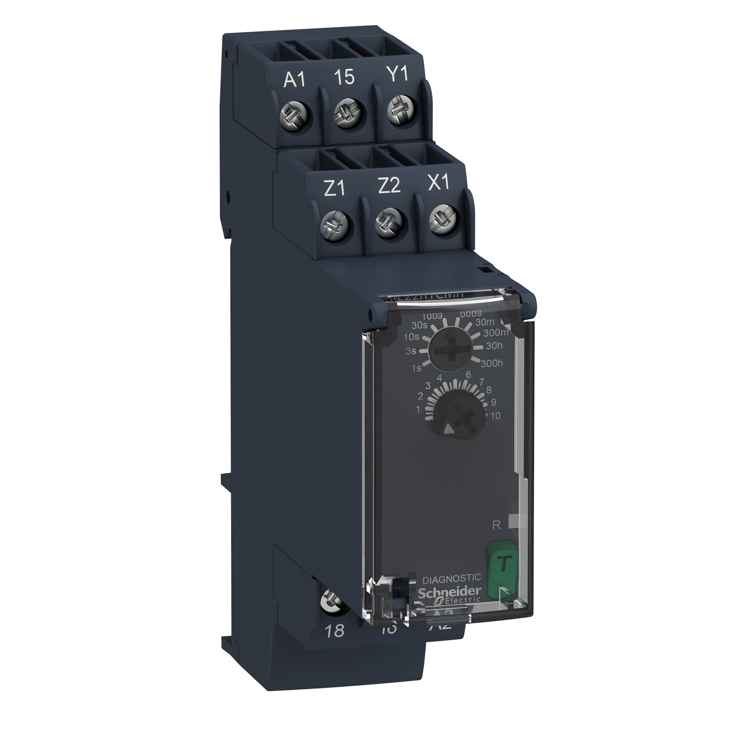 Schneider Electric-RE22R1CMR-Harmony Time RE22 - relais tempo - 1OF - C Ct - 1s à 300h - 24V à 240VACDC