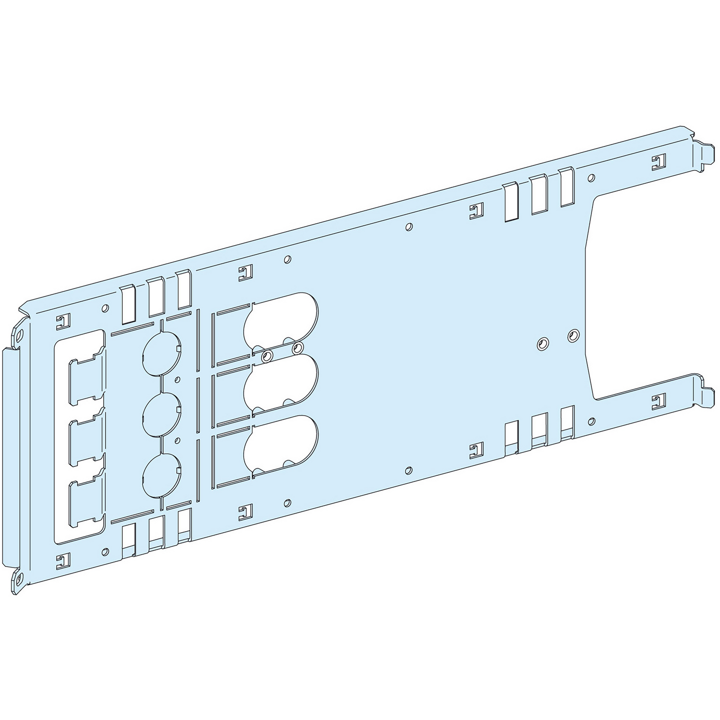Schneider Electric-LVS03453-PrismaSeT P - Platine NSX630 - fixe - 3P-horizont.-Cde rotat. Manet. L650