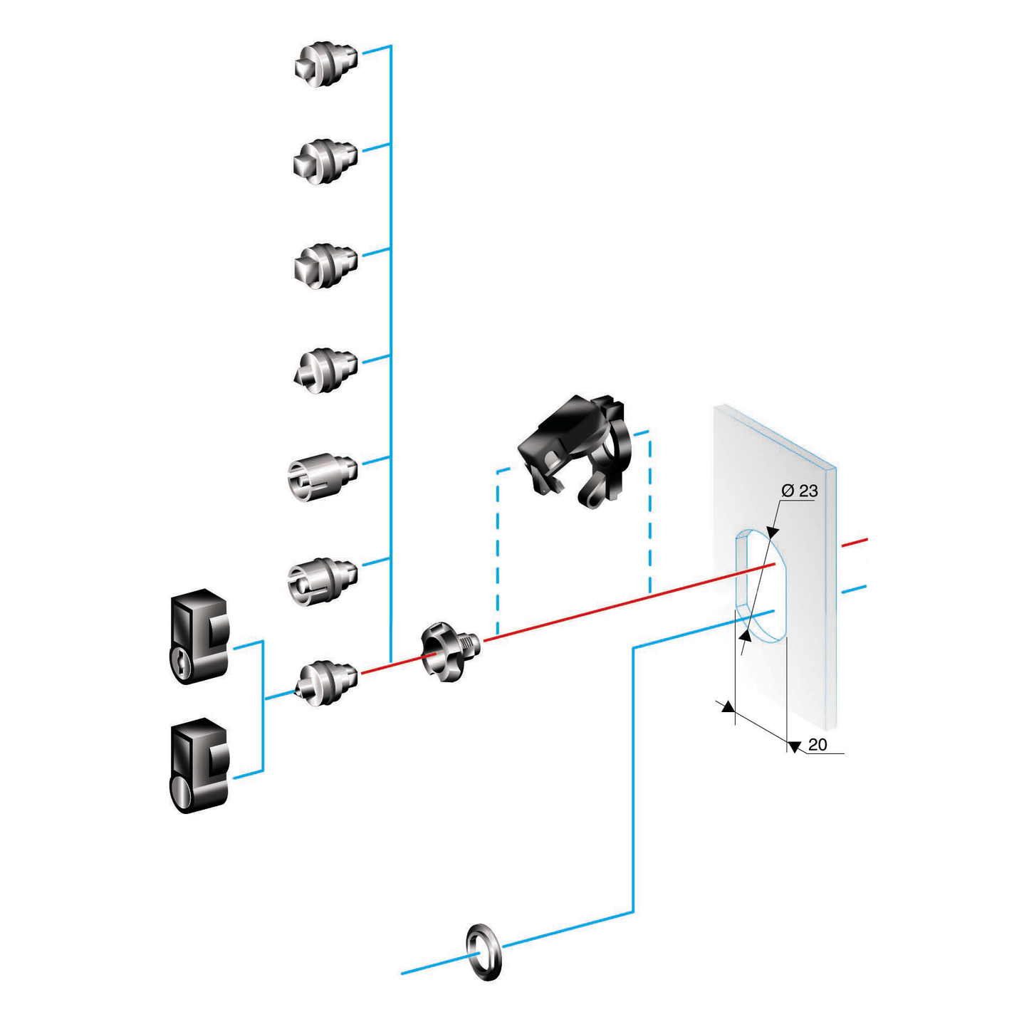 Schneider Electric-NSYTDB5PLA-Thalassa - insert double barre 5 mm