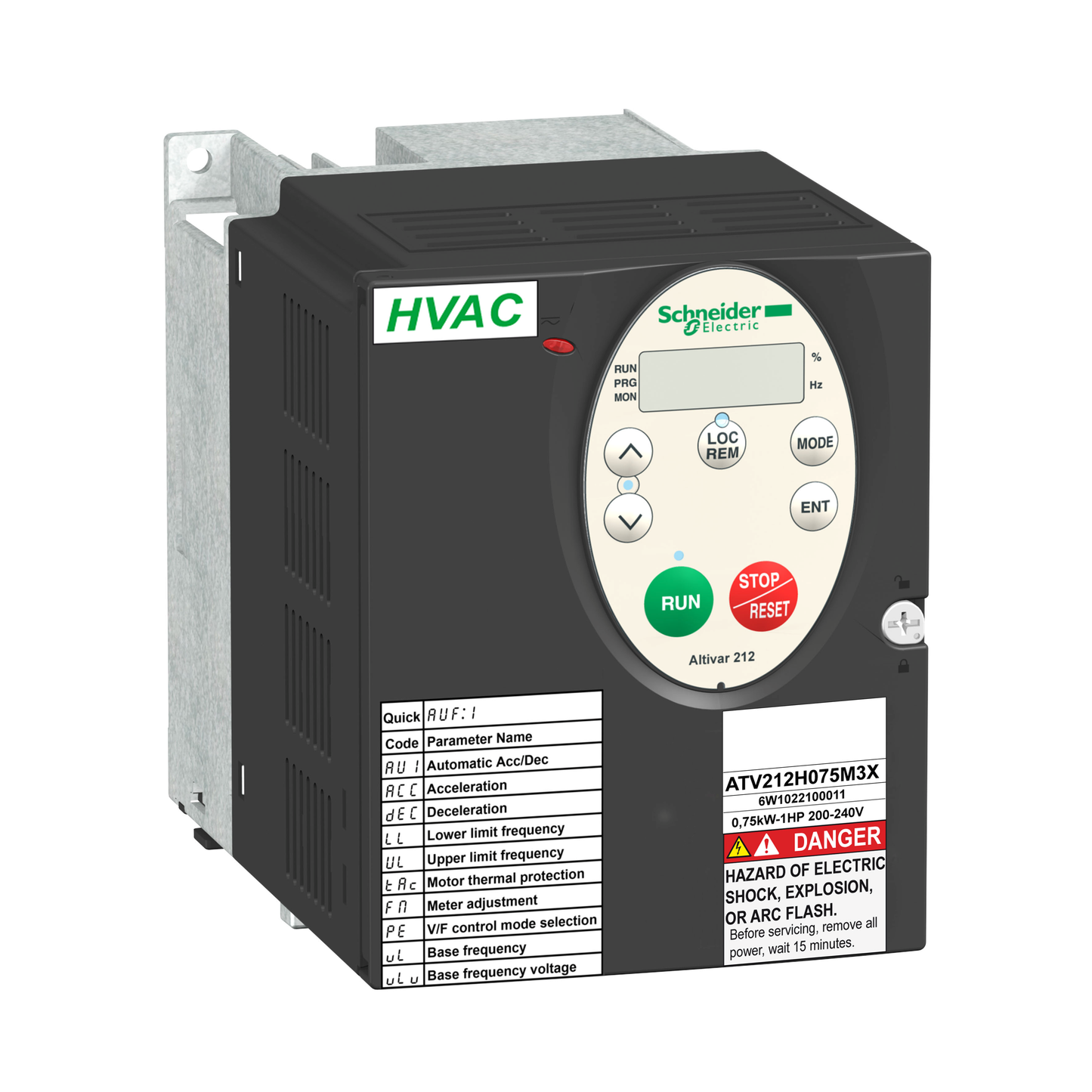 Schneider Electric-ATV212H075N4-Altivar - ATV212 variateur de vitesse - 3ph - 0,75kW - 1hp - 480V - CEM - IP21