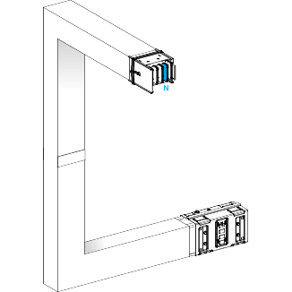 Schneider Electric-KSA630DMCL43F-Canalis KSA - coude mult. coupe feu 630A - 3 côtés ajust. 300-800 ou 700-1200mm
