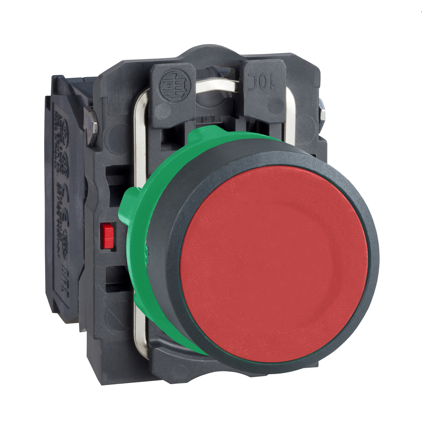 Schneider Electric-XB5AA45-Harmony XB5 - bouton poussoir à impulsion - Ø22 - 1O+1F - vis étrier