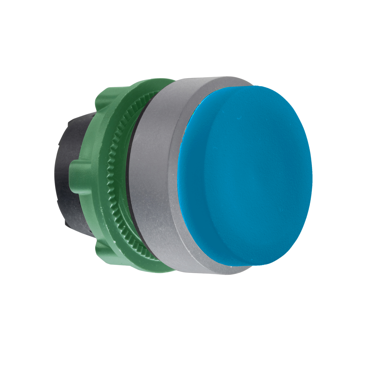 Schneider Electric-ZB5AL6C0-Harmony XB5 - tête bouton poussoir - Ø22 - col grise - dépassant - bleu