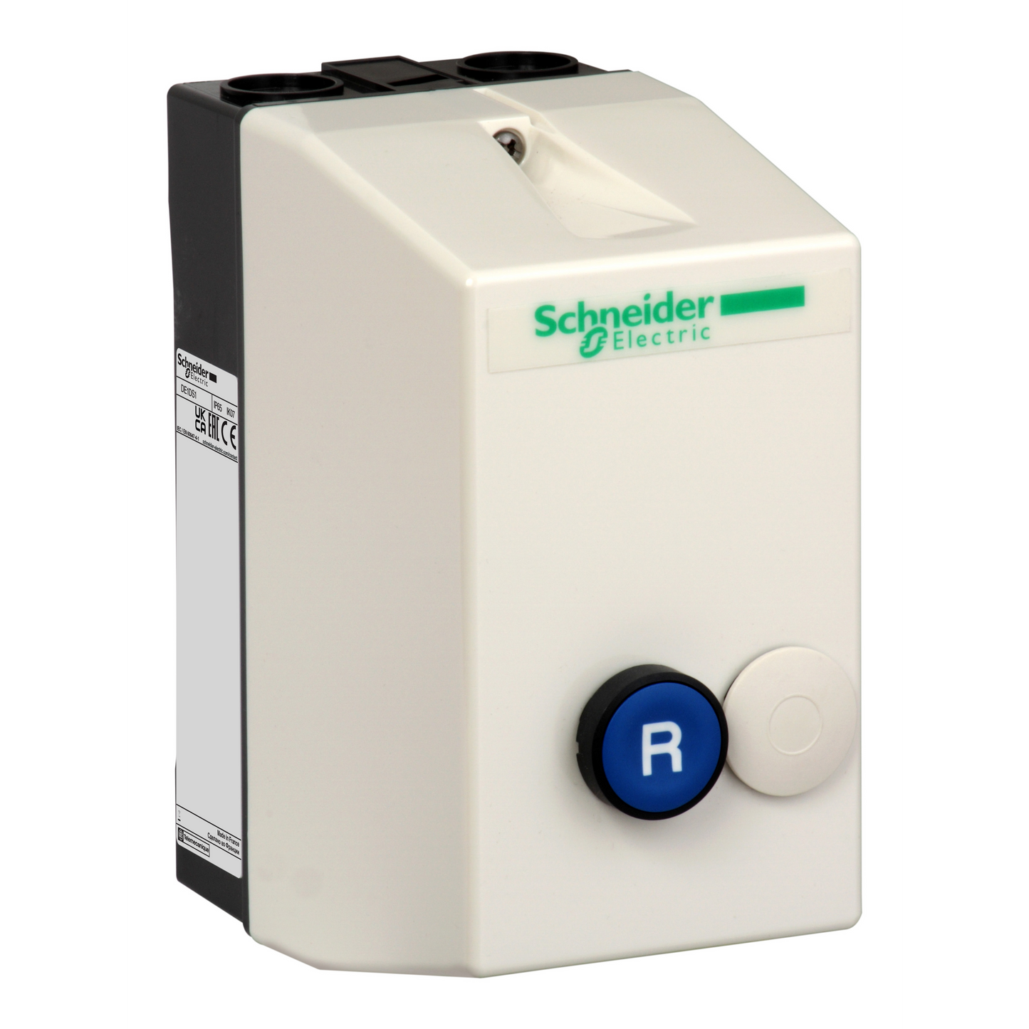 Schneider Electric-DE1DS1A05-TeSys - coffret vide - pour LE1D09 D12 - avec bouton-poussoir bleu