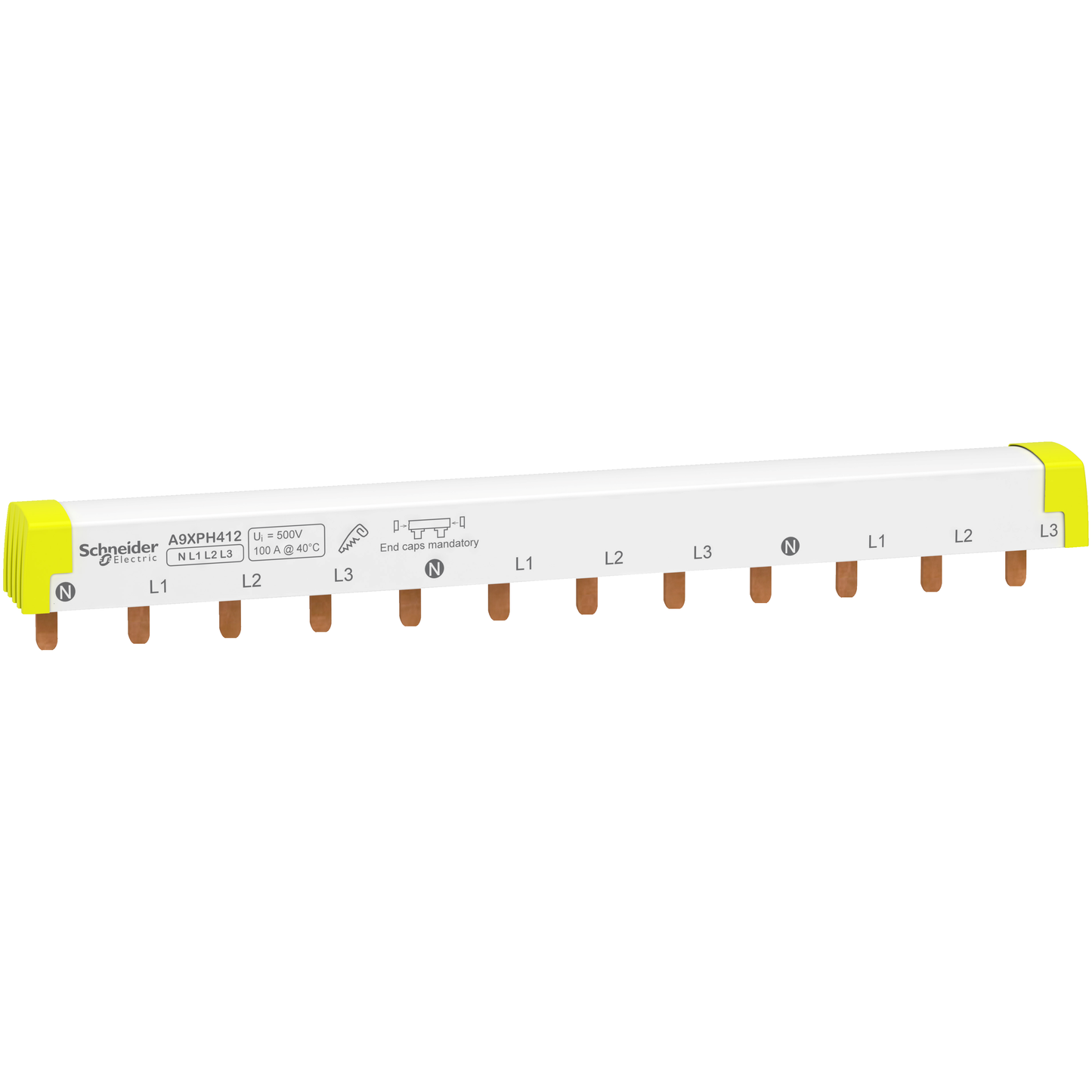 Schneider Electric-A9XPH412-Acti9 iC60 - peigne à dents - 4P - 100A - 12 modules de 18mm