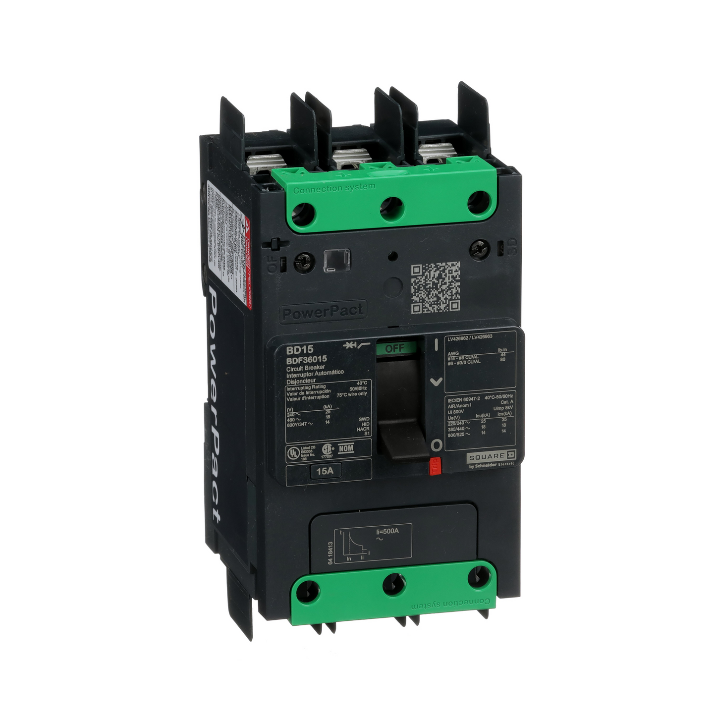 Schneider Electric-BDF36015-PPB 18KA TM15D 3P cosse