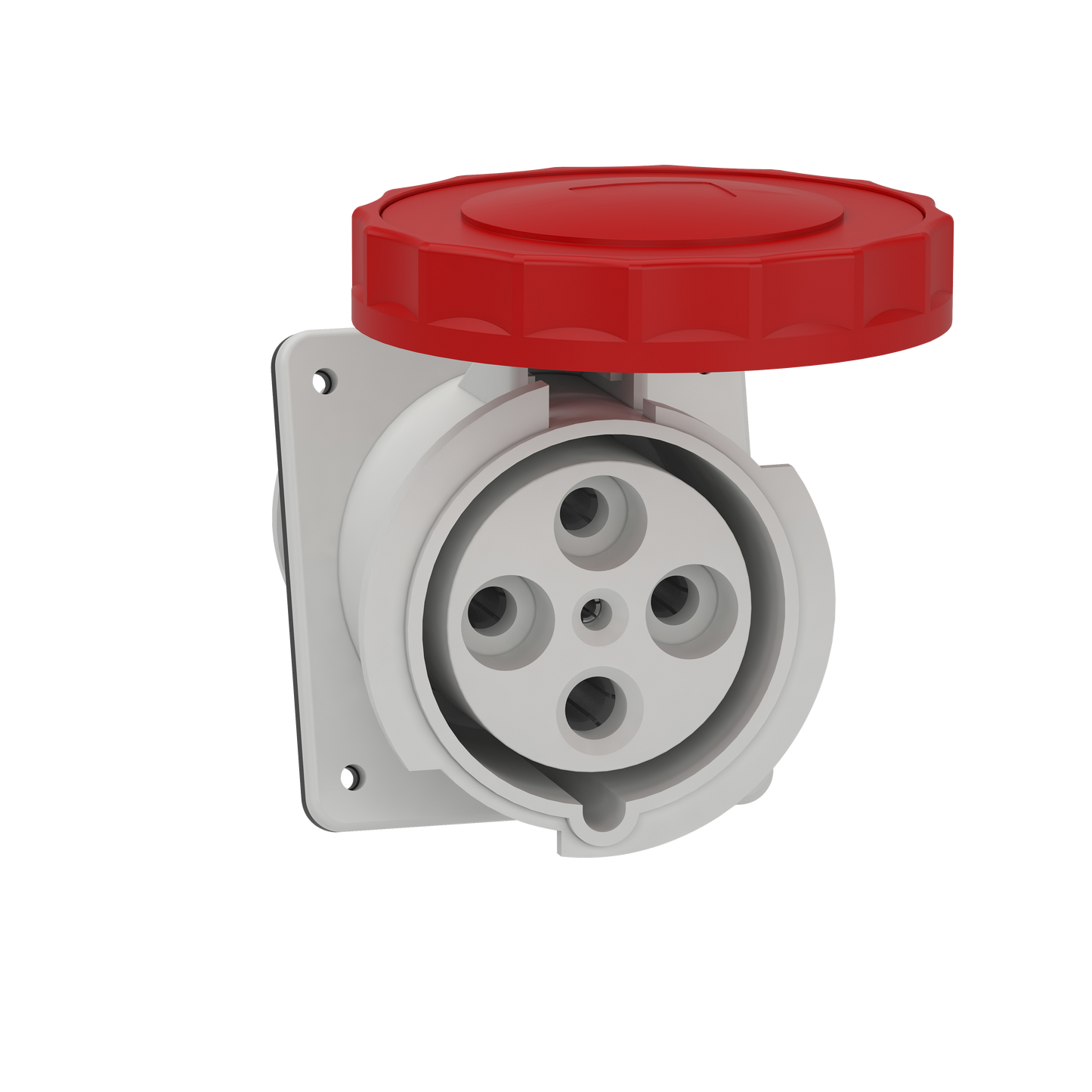 Schneider Electric-81294-Mureva - socle de prise industrielle - CEE 125A 4P 380V 6U - inclinée - IP67