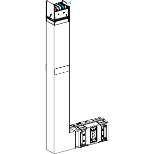 Schneider Electric-KSA630DLE41F-Canalis KSA - coude spéc. coupe feu 630A montage haut - A=300mm-B=700-1200mm