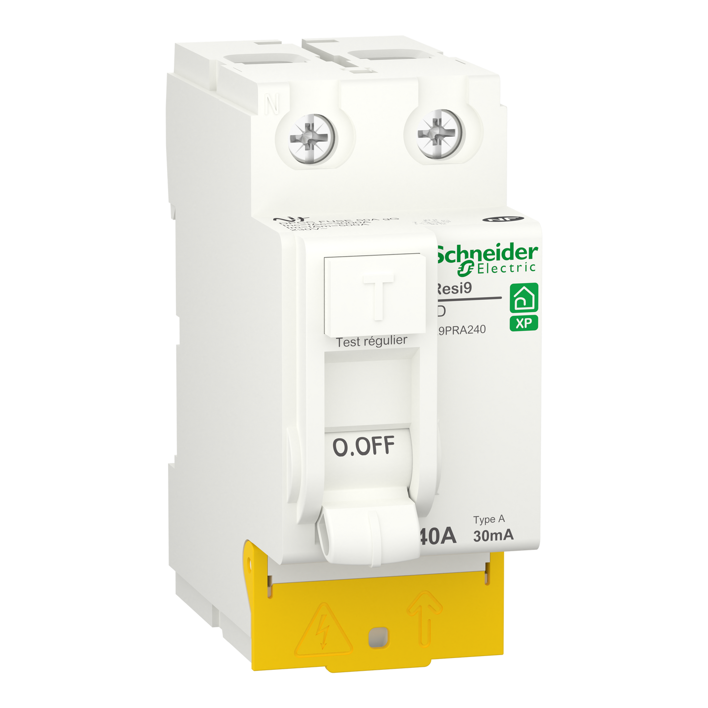 Schneider Electric-R9PRA240-Resi9 - inter différentiel - 2P - 40A - 30mA - Type A - peignable - alim bas