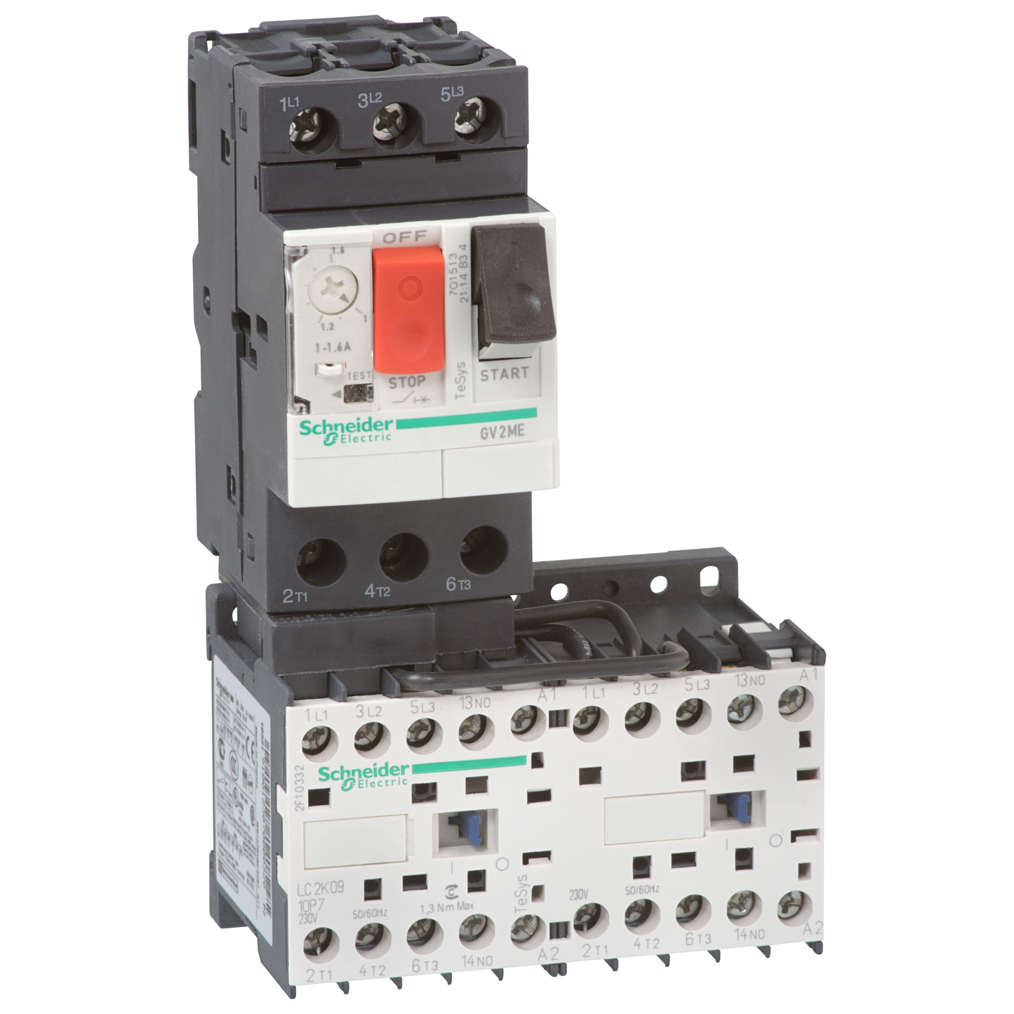 Schneider Electric-GV2ME06K2BW3-TeSys GV2ME - démarreur combiné inverseur - 1..1,6A - 24Vcc