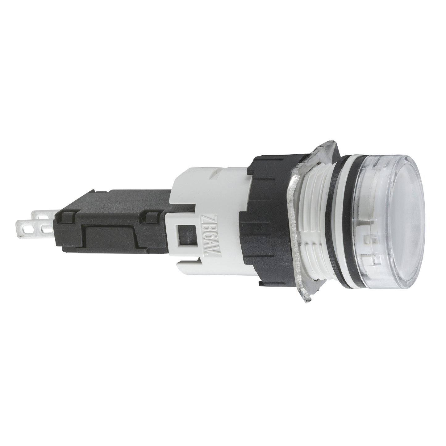Schneider Electric-XB6AV1BB-Harmony XB6 - voyant rond - Ø16mm - IP65 - DEL intégrée - 24V - cosses - blanc
