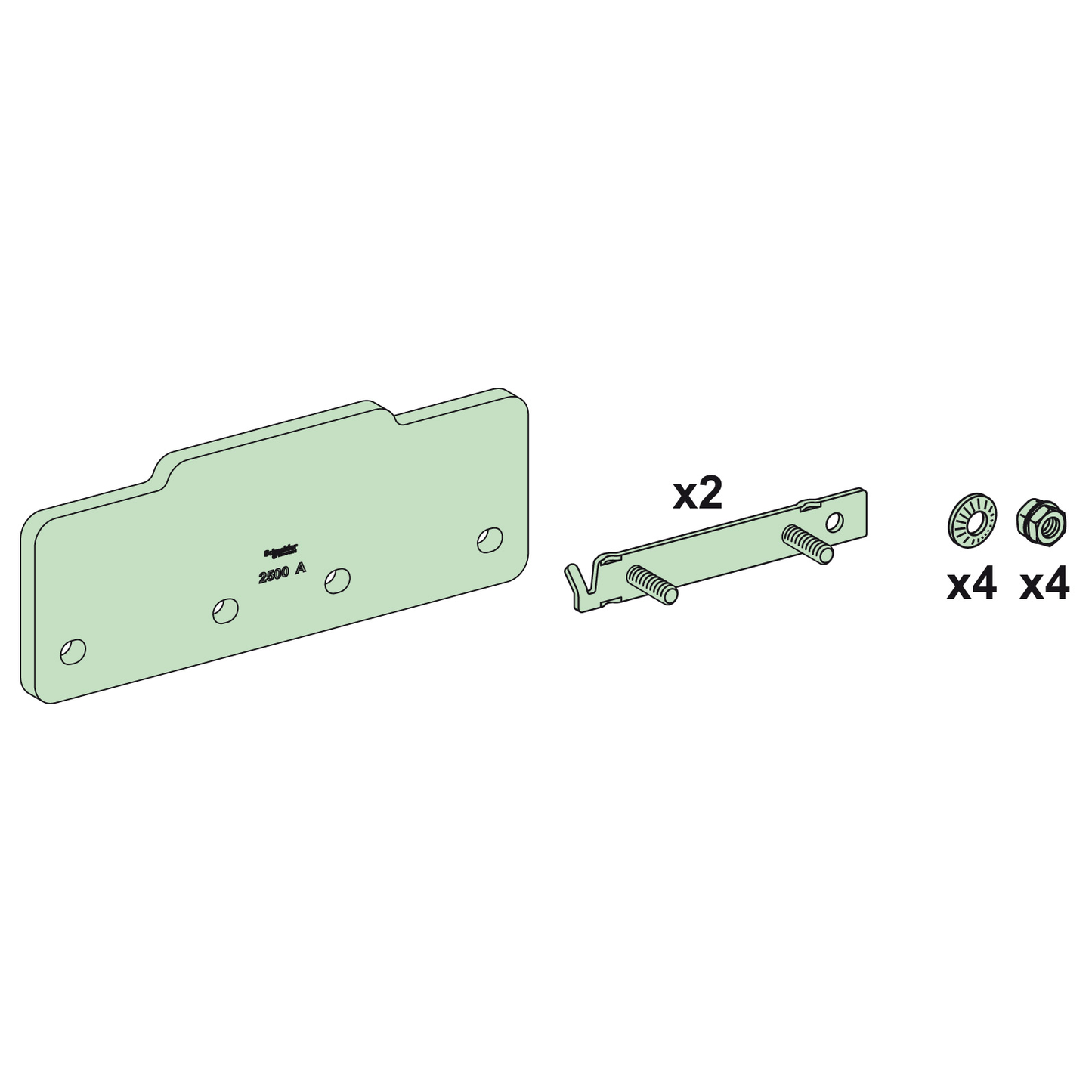 Schneider Electric-LVS04621-Eclisse JdB horiz. 2000/2500A