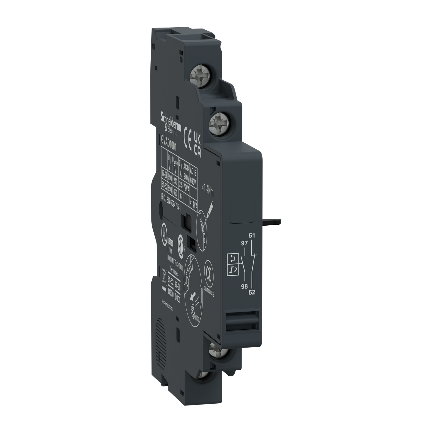 Schneider Electric-GVAD1001-CONTACTS N O DEF N C MA