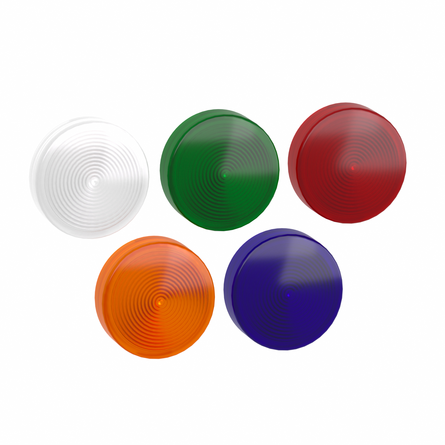 Schneider Electric-ZB4BV003-Harmony XB4 - tête voyant lumineux DEL - Ø22 - lisse - pour étiq - 5 coul