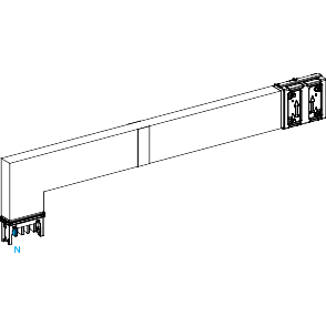 Schneider Electric-KSA250DLF42F-Canalis KSA - coude spéc. coupe feu 250A montage bas - A=700-1200mm-B=250mm