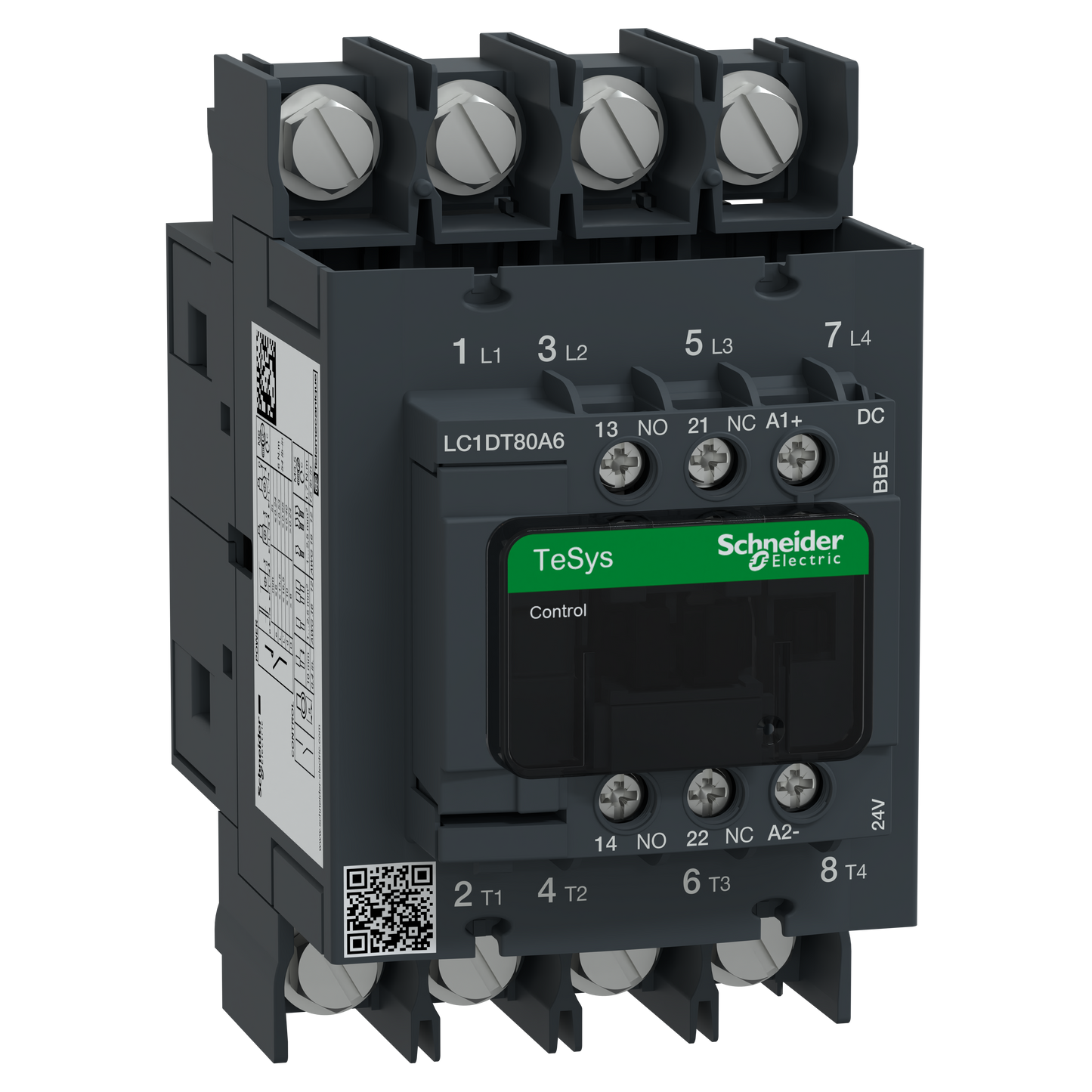 Schneider Electric-LC1DT80A6BBE-CONT 4P 440V 80A 24VCC C