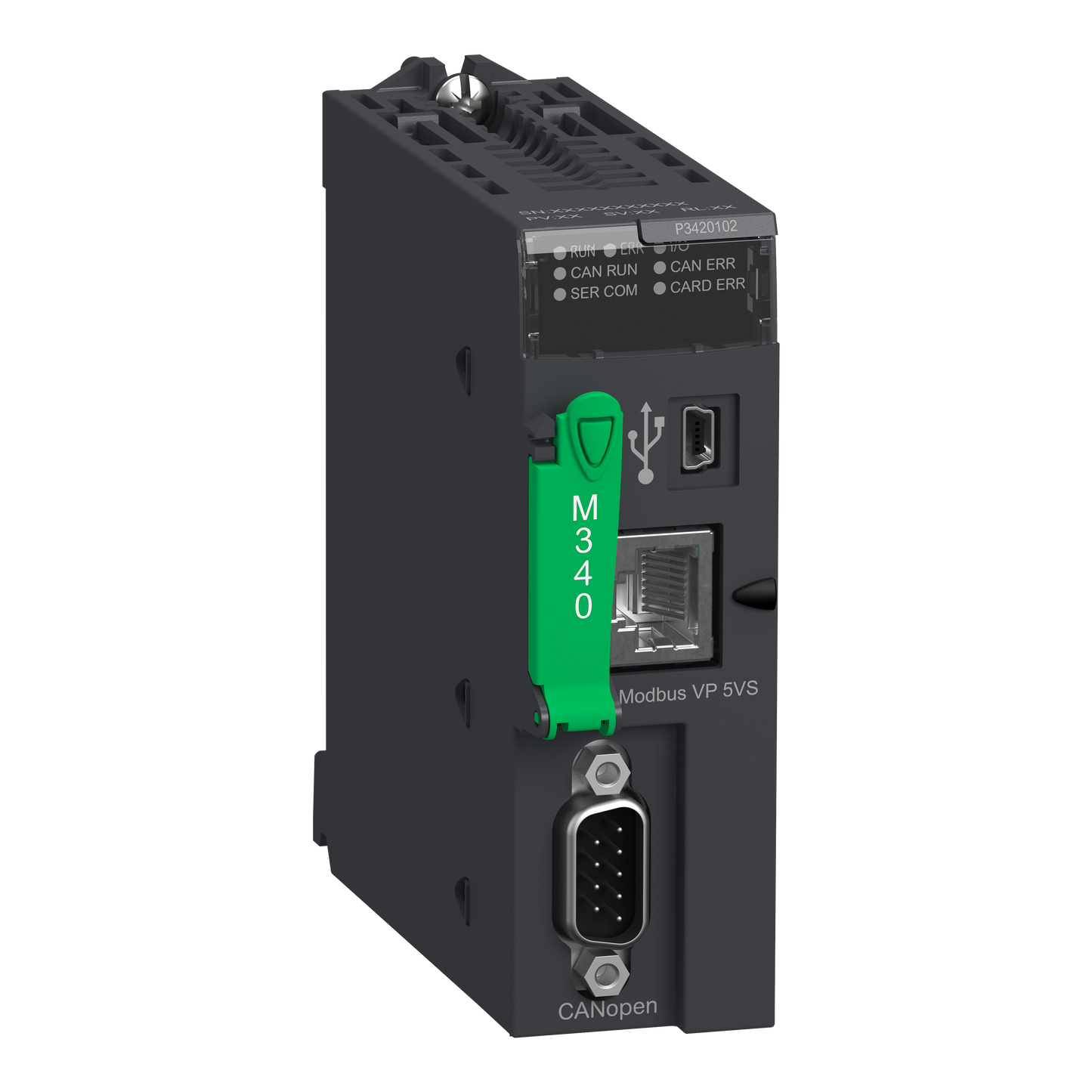 Schneider Electric-BMXP3420102CL-Modicon M340 - processeur - 1024 E/S TOR 256 E/S ANA - 1Modbus - 1CAN - ss mém.