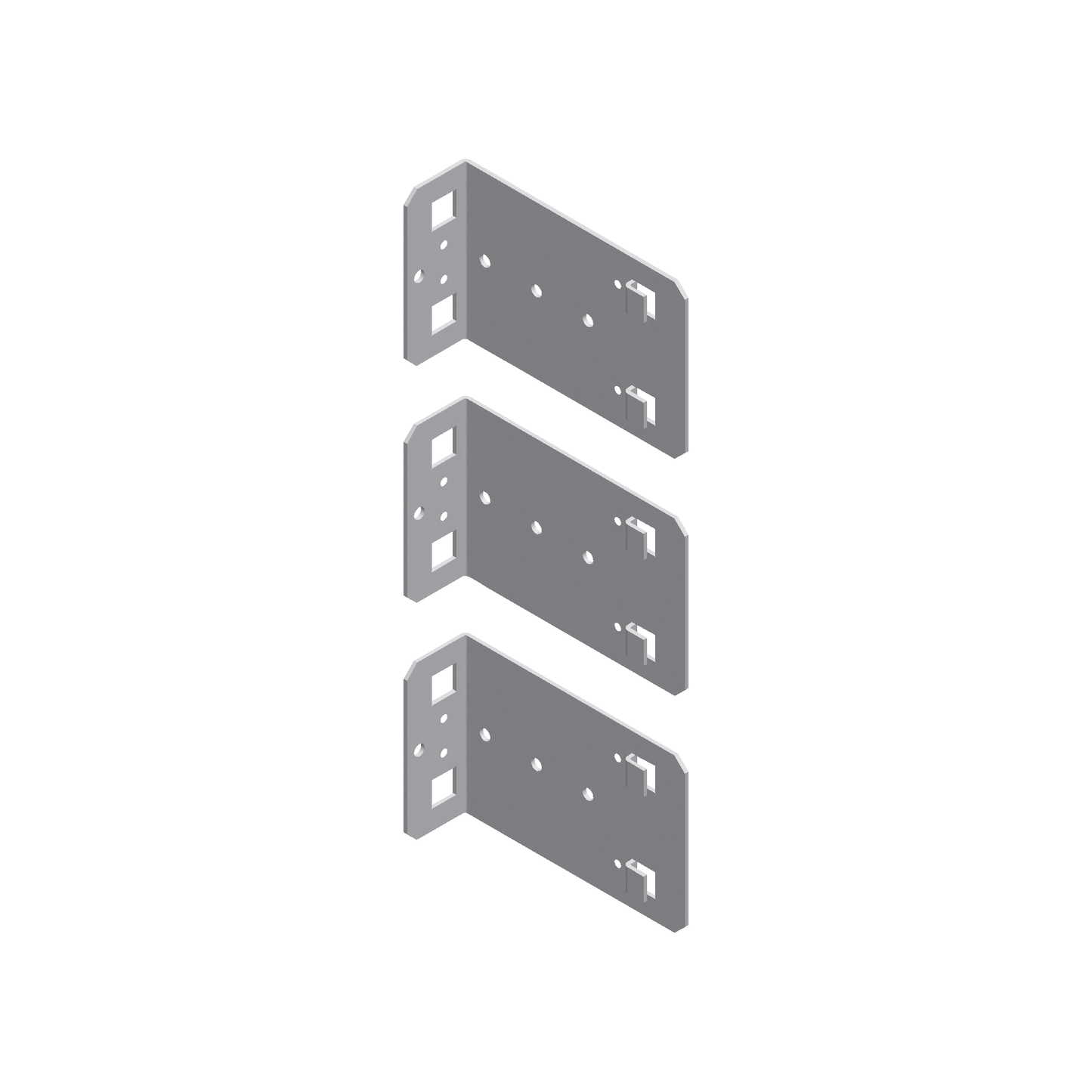 Schneider Electric-NSYRCDFIX-PanelSeT Accessoires - 3 sup. de fix goulottes sur châssis 19'' - acier - L150mm